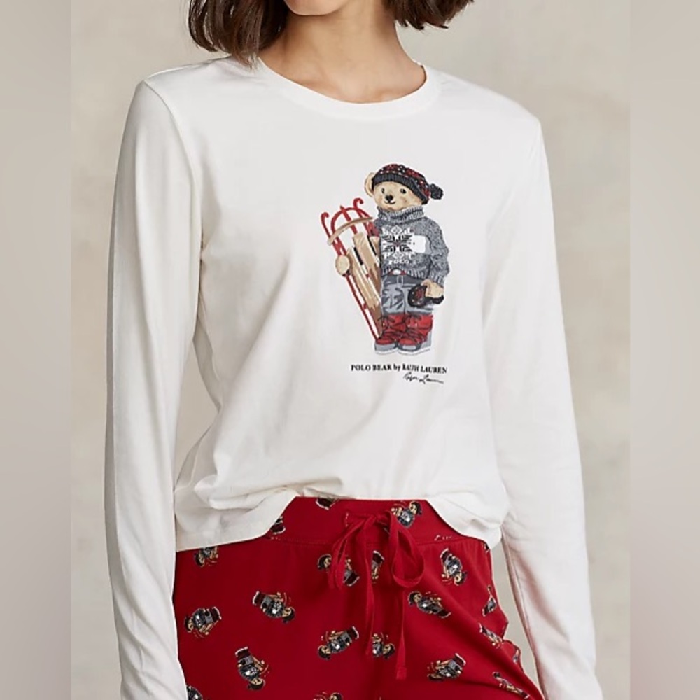 NWT | Sled Polo Bear Jersey Pajama Set | S